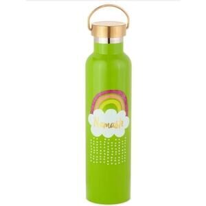 Halllmark Stainless Steel Namaste Water Bottle NEW